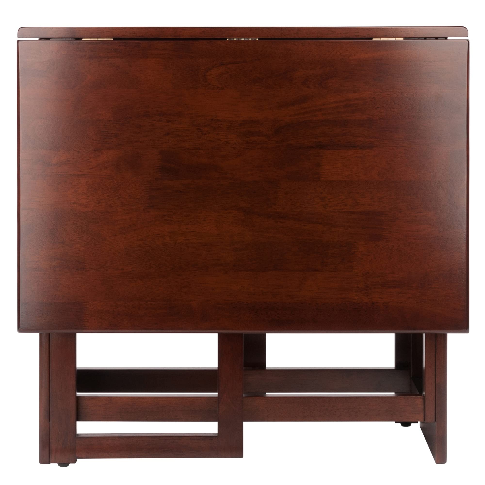 Ergode Clara Double Drop-Leaf Table - Space-Saving, Versatile, Walnut Finish, Solid Wood, Gate-Leg Supports, 47.2' Wide, 29.9' Deep, Console/Sofa Table, Easy Assembly