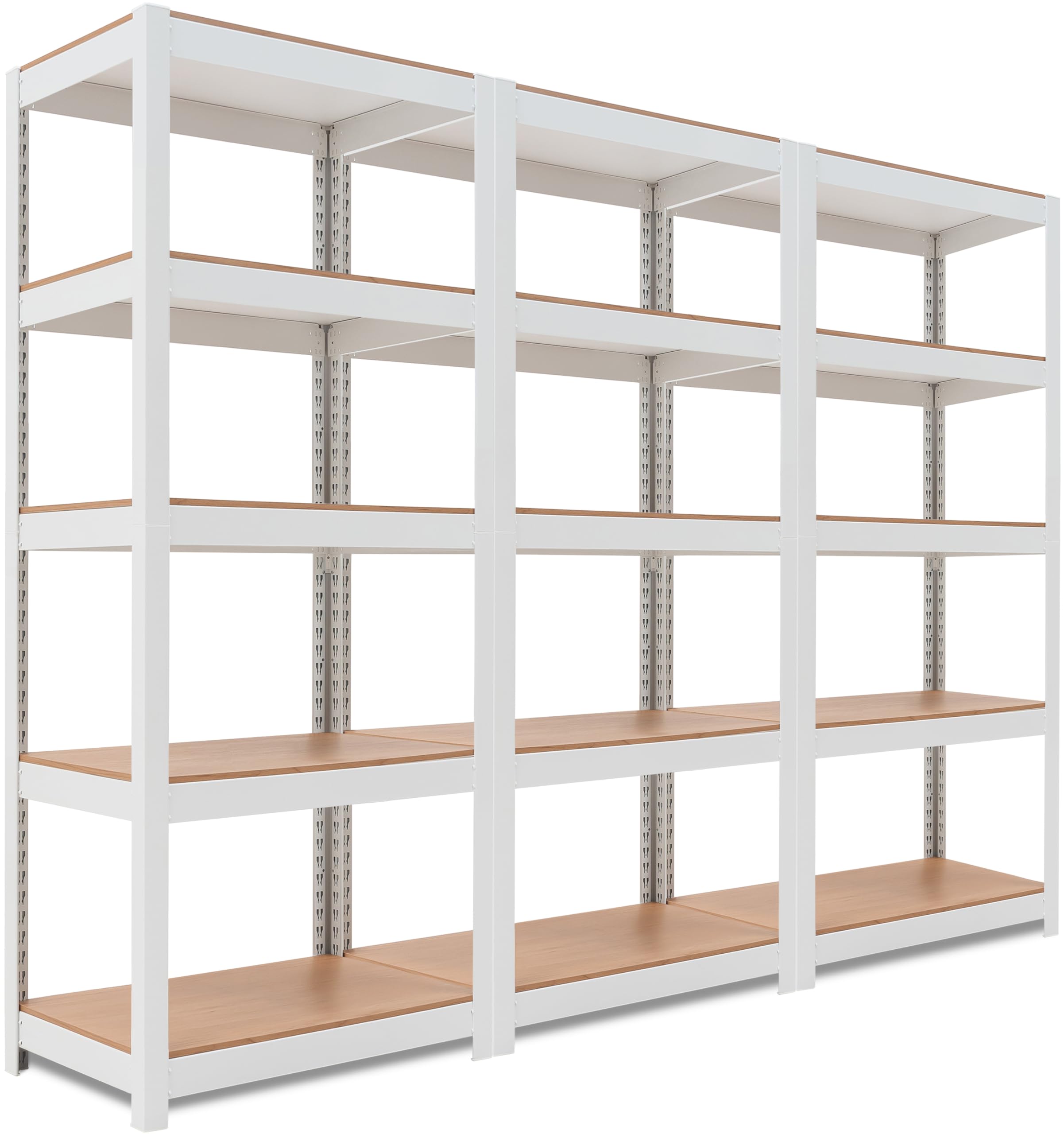 Homedant House 5 Tier 24.4'' W Laminated Boltless Metal Shelving Unit Adjustable Storage Utility Rack Heavy Duty Shelves Organiz