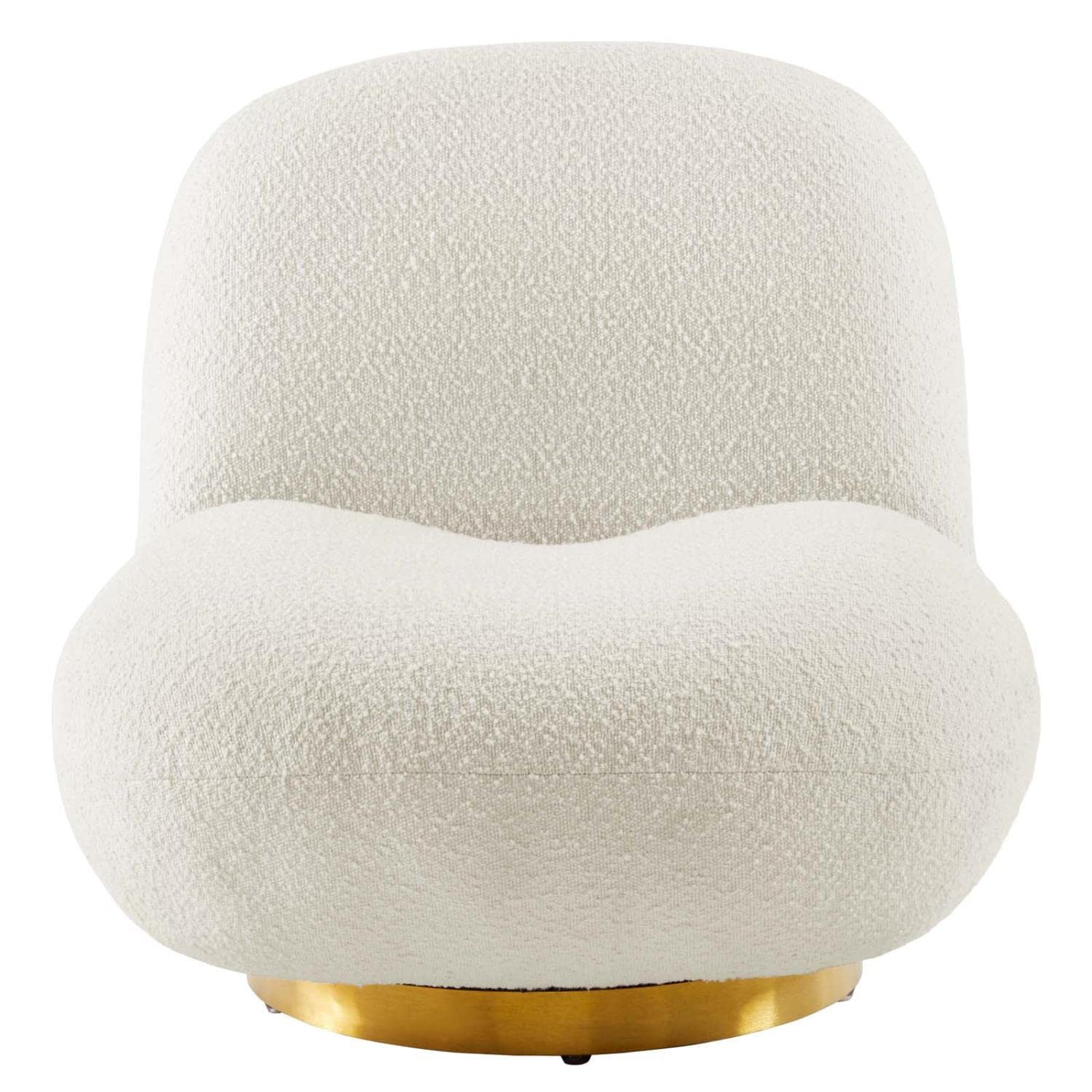 Modway Kindred Fabric Swivel Chair With Gold Ivory Finish Eei-5485-Gld-Ivo