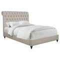 Coaster Home Furnishings Devon Upholstered Queen Panel Bed Beige