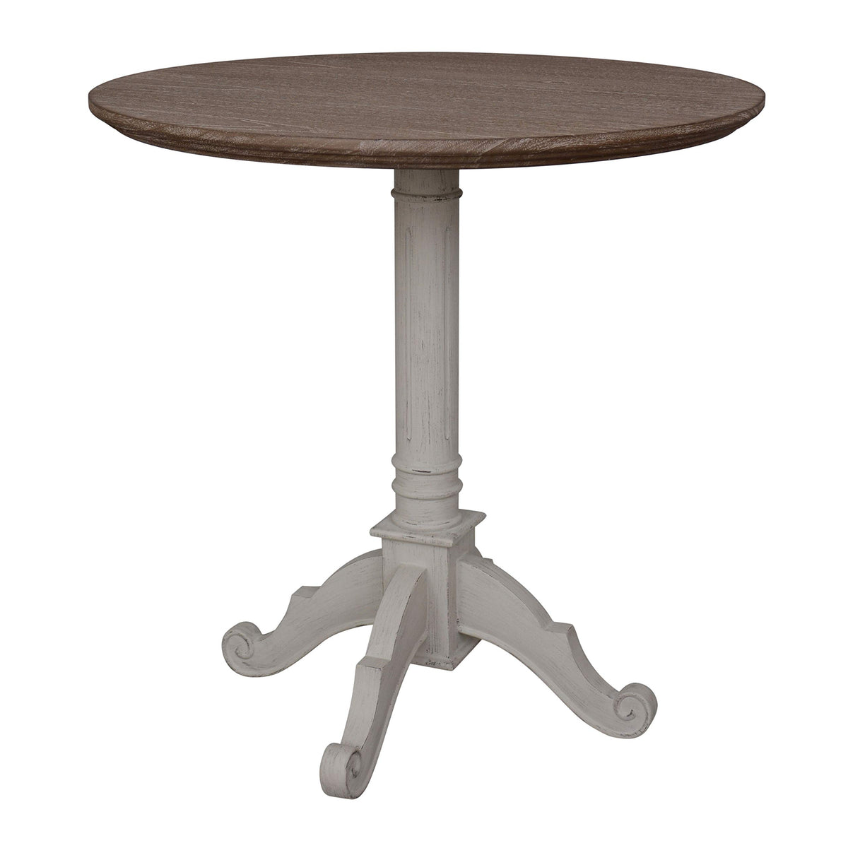International Caravaninternational Caravan Ashbury Pedestal Base Table Antique Grey