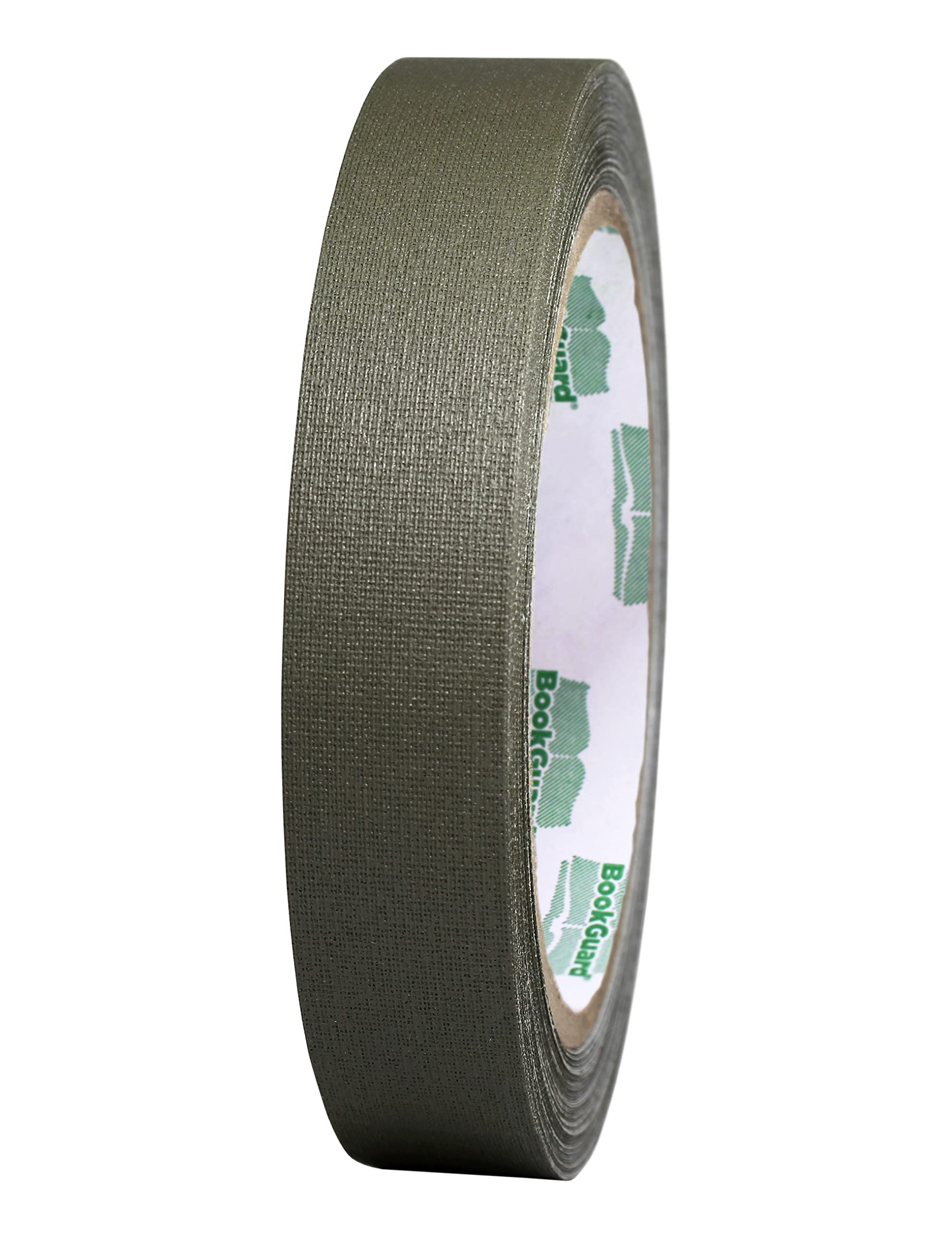 Bookguard 0.75 Inch Premium Bookbinding Repair Cloth Tape, 15 Yard Roll, Olive