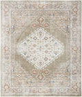 HomeRoots 521733 8 x 10 ft. Sage Oriental Power Loom Distressed Washable Area Rug
