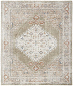 HomeRoots 521733 8 x 10 ft. Sage Oriental Power Loom Distressed Washable Area Rug