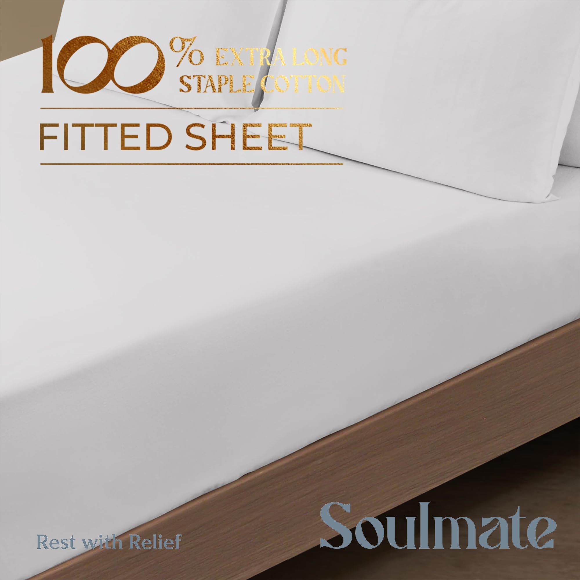 Mayfair Linen 100% Cotton California King Fitted Sheet Only - 500 Thread Count Cal King Sheets Deep Pocket Fitted, Soft Sateen N