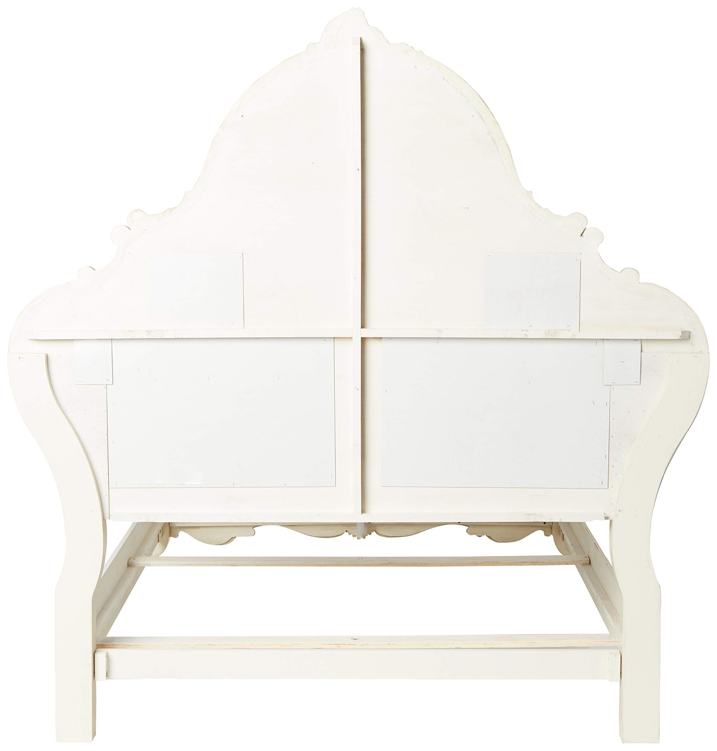 ACME Ragenardus Queen Bed - 27010Q - Beige Linen & Antique White