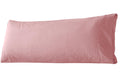 Whatsbedding Body Pillow Cover Cotton Fabric, Long Pillow Case Breathable & Skin-Friendly, Envelope Closure - Foggy Pink (21X54