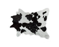 HomeRoots Kitchen 24 x 36 Loom Knotted Black and White Calfskin Area Rug