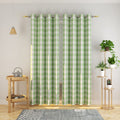 Natus Weaver Buffalo Check Curtains 84 Inch Length Kitchen Living Room Bedroom Green And White Gingham Plaid Window Curtain Pane