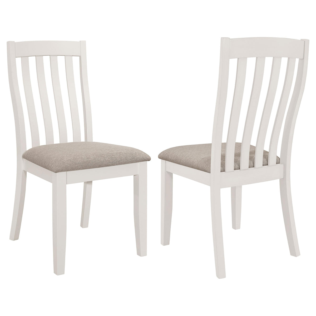 Coaster Home Furnishings Anwar Vertical Slat Back Dining Side Chair Off White