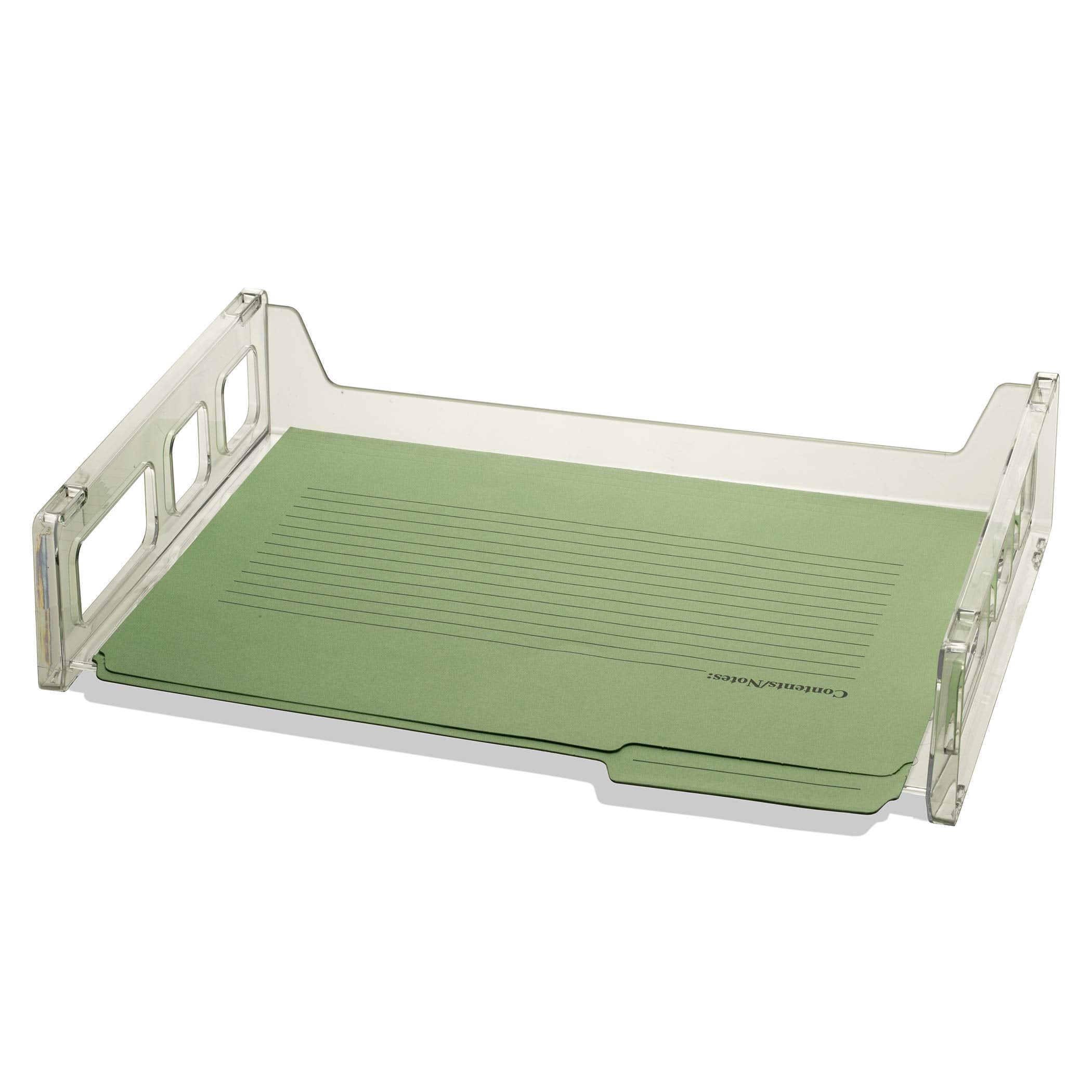 Officemate Side Load Letter Tray, 13.187 X 9 X 2.75 Inches, Clear (21004)