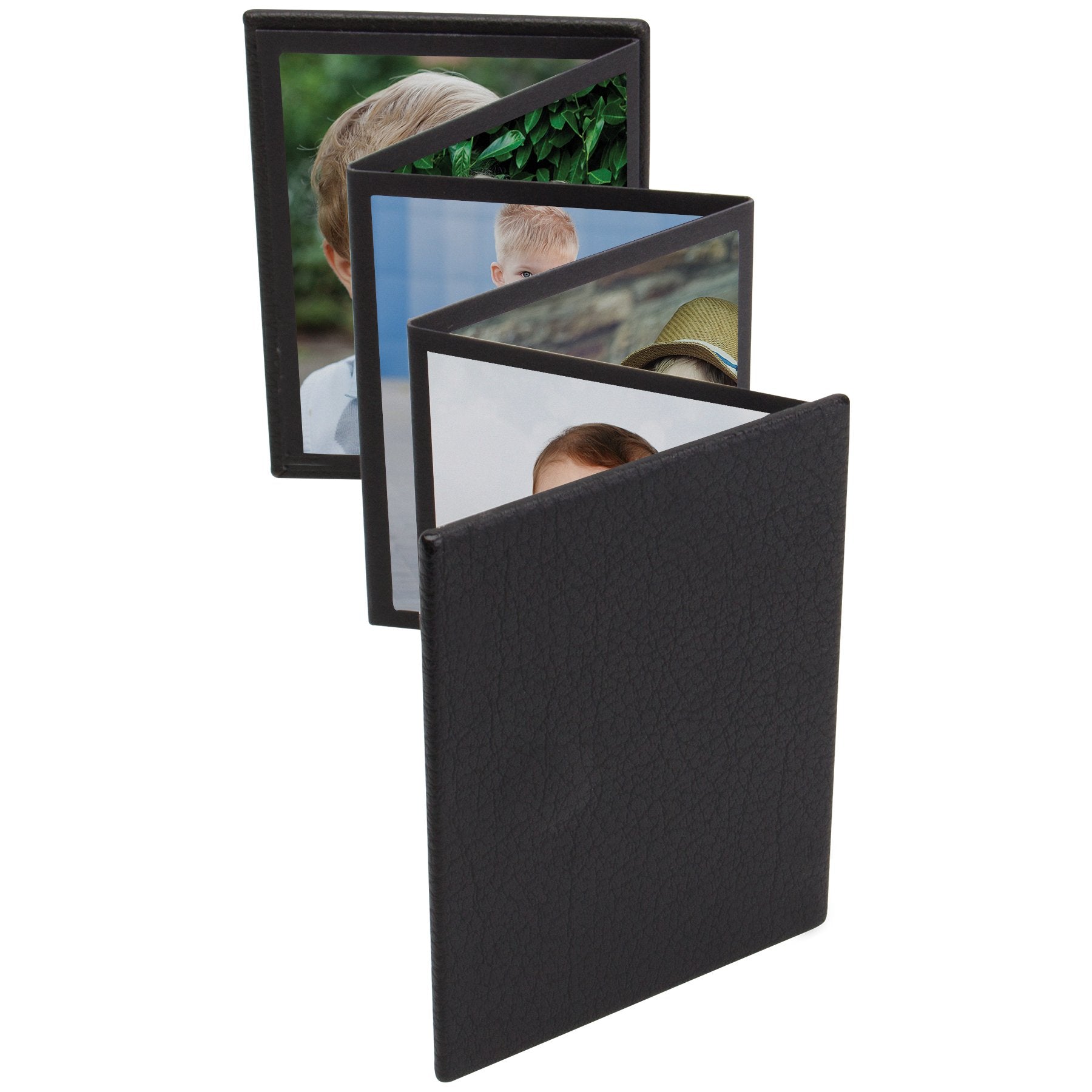 Neil Enterprises Inc. 2.5'' X 3.5'' Black Mini Accordion Self-Stick Photo Album