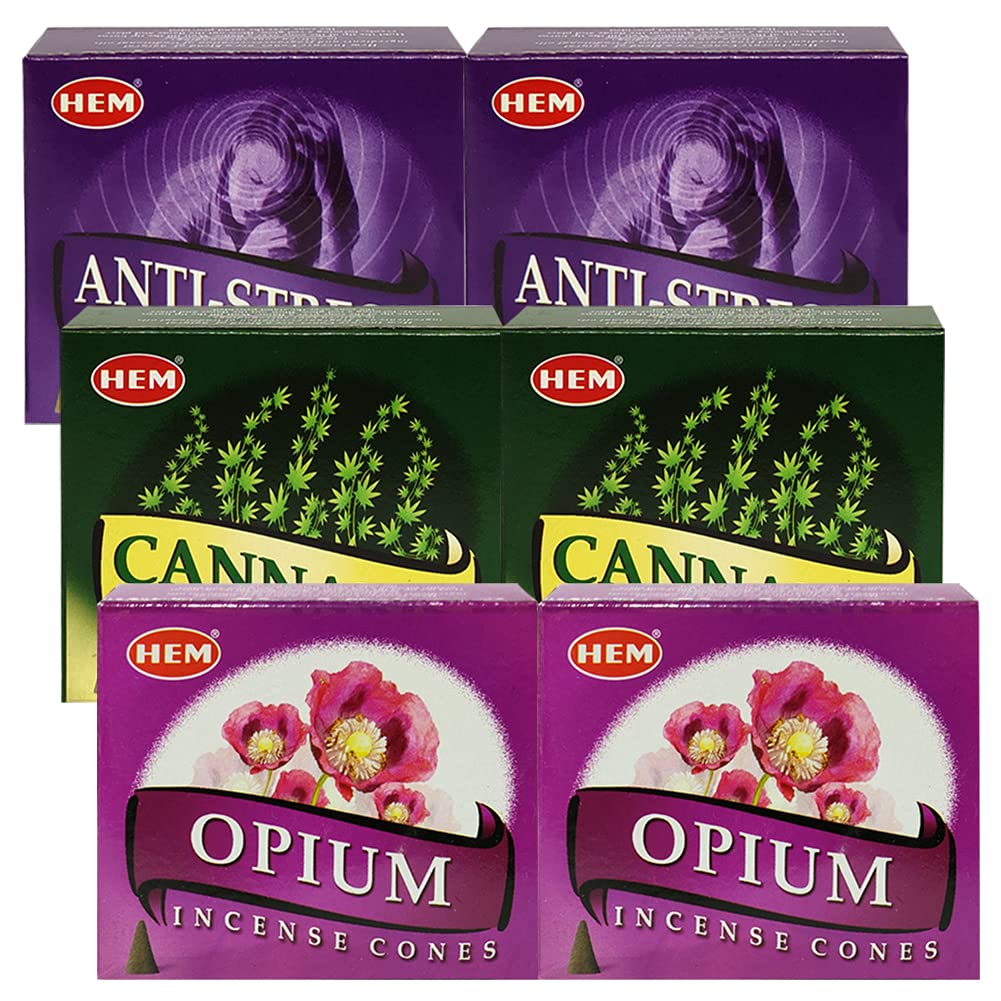 Opium Cannabis Anti Incense Cones & Holder Bundle Variety Pack From Hem Trumiri Insense Insence