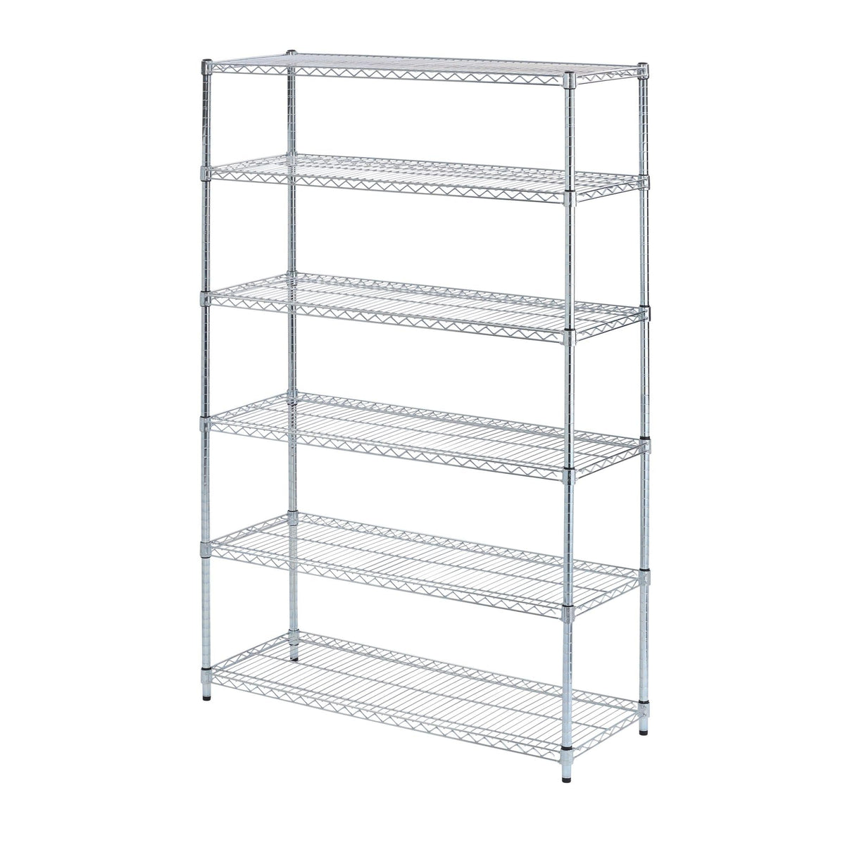 Alera ALE Commercial Wire Shelving, SixShelf, 48w x 18d x 72h, Silver