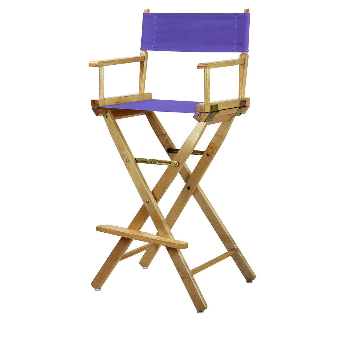 Casual Home 230-00/021-41 Director'S Chair Canvas 30&quot; - Bar Height Natural Frame/Purple