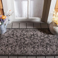 Safavieh Courtyard Collection Accent Rug - 2'3' X 5', Black & Ivory, Non-Shedding & Easy Care, Indoor/Outdoor & Washable-Ideal