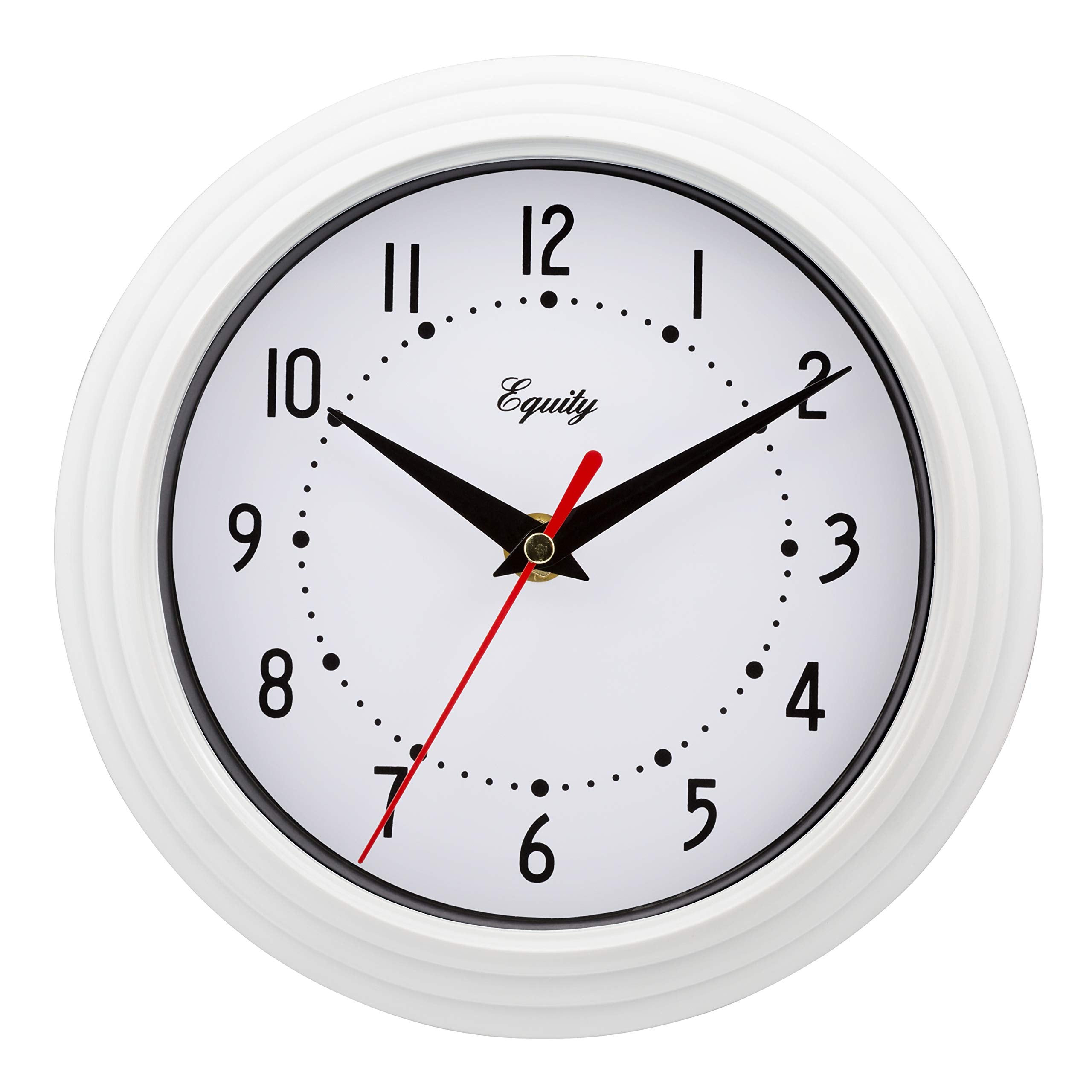 Equity by La Crosse White 8 Inch Basics Quartz Analog Clock
