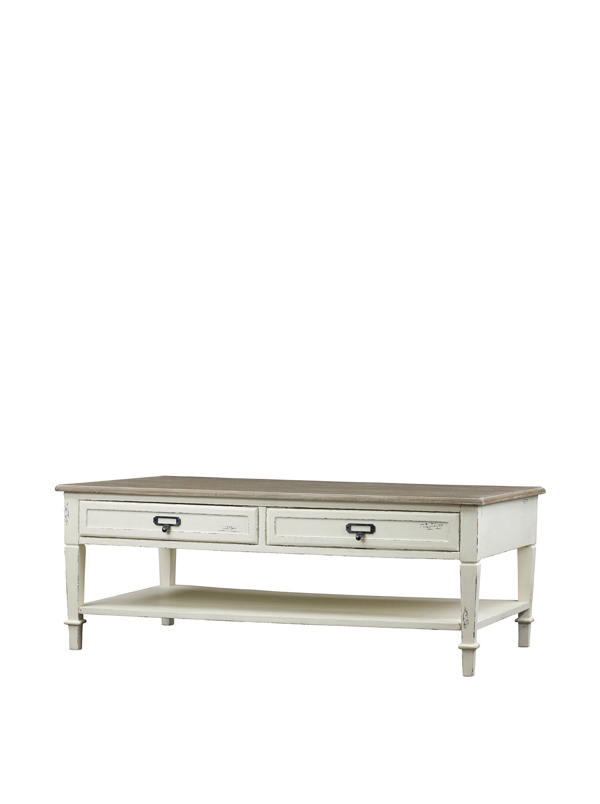 Baxton Studio Dauphine Traditional French Accent Coffee Table, 18.1&quot; X 27.2&quot; X 47&quot;, White