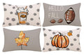 GAGEC Fall Pillow Covers 20x12 Inch Set of 4 Fall Football Pumpkin Maple Leaf Throw Pillowcase Holiday Home Decor Sofa Bedroom C