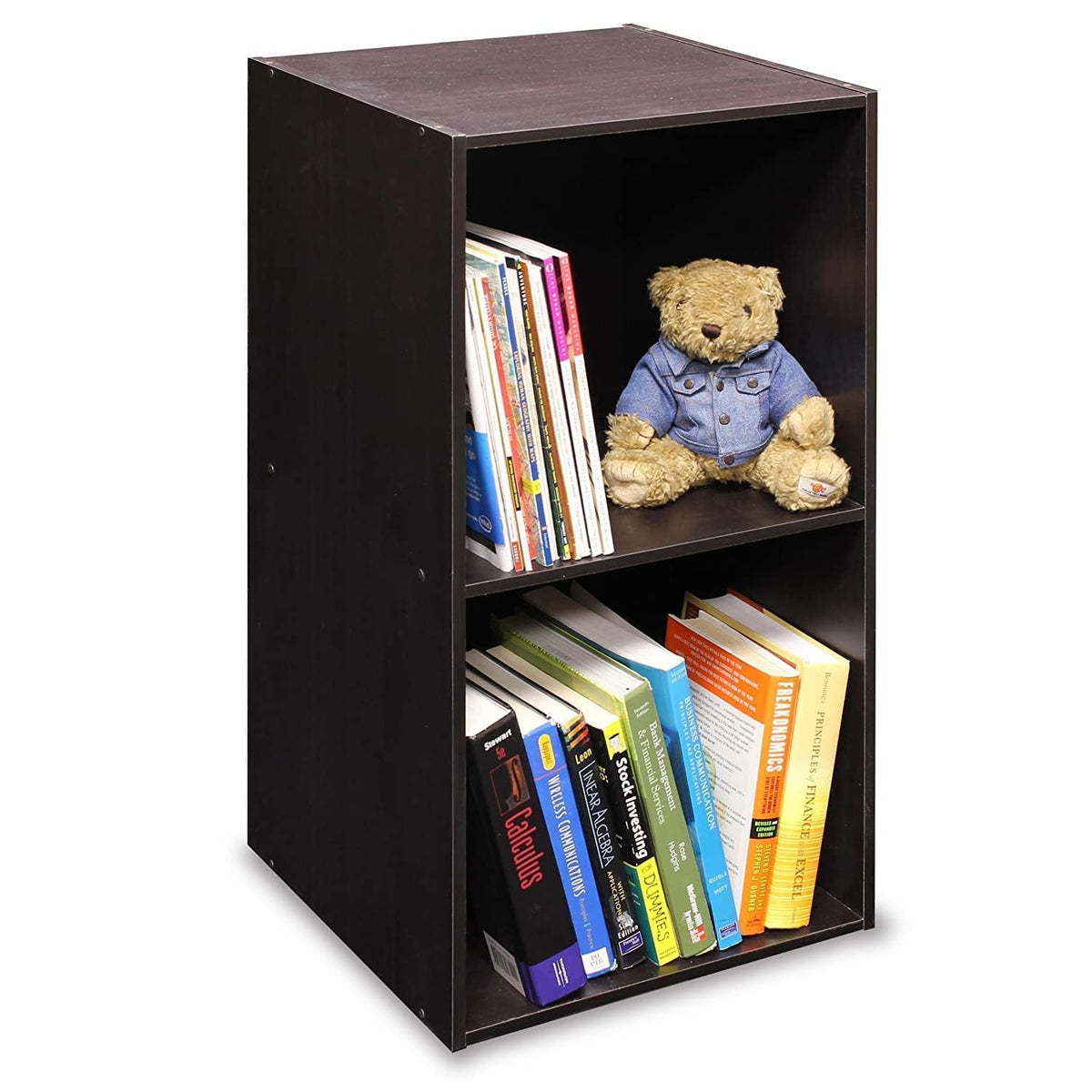 Furinno Hidup Tropika Eco Modular Open Cube Tall Storage Shelf, Espresso