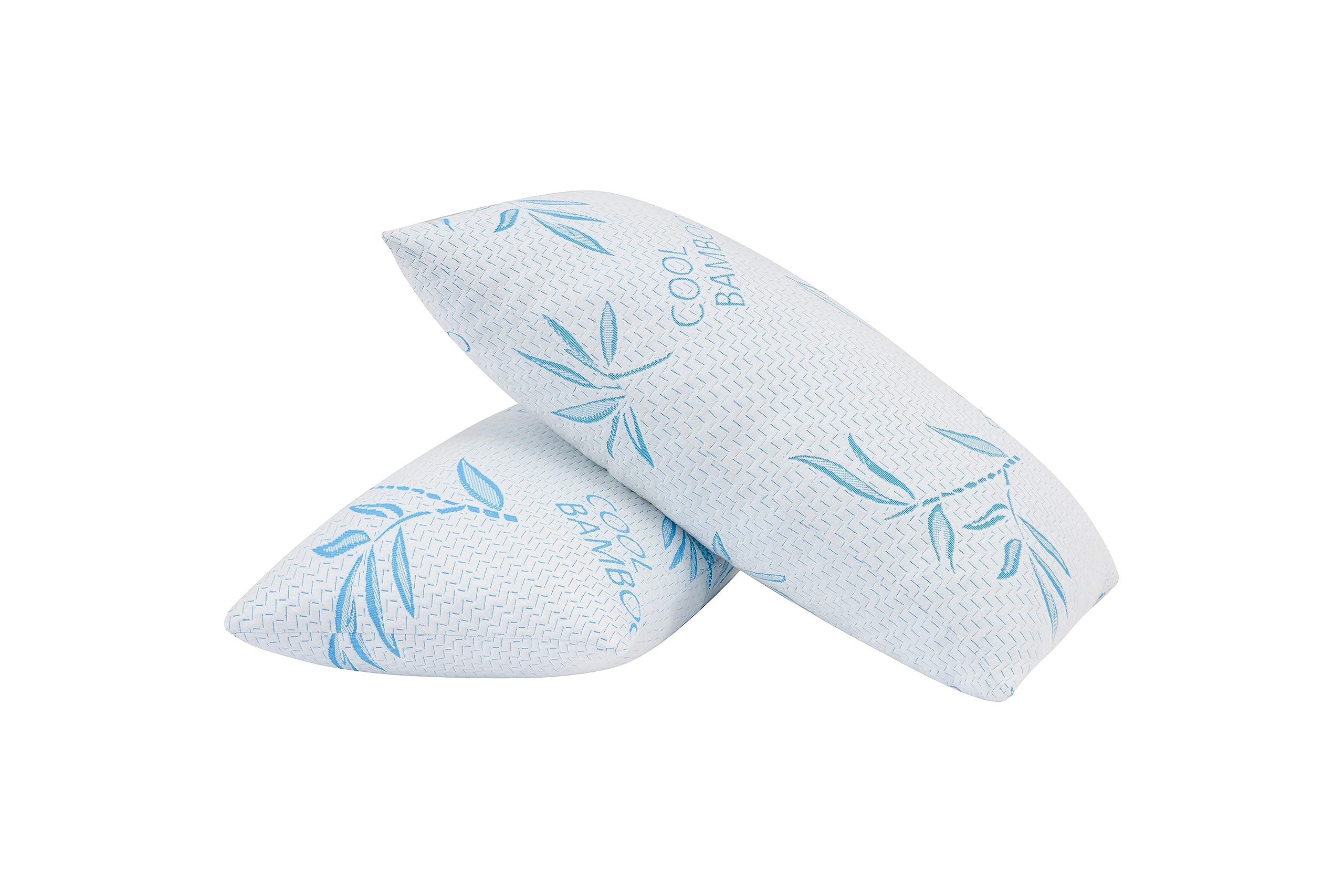 2 Pack King Size Rayon Made From Bamboo Pillows For Sleeping, Cooling Shredded Memory Foam Adjustable Rayon Made From Bamboo Bed