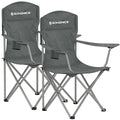 SONGMICS 2 Pack Folding Camping Chairs, Load 330 lb, Cup Holder and High Backrest, Heavy-Duty Structure, for Lawn, Garden, Fishi