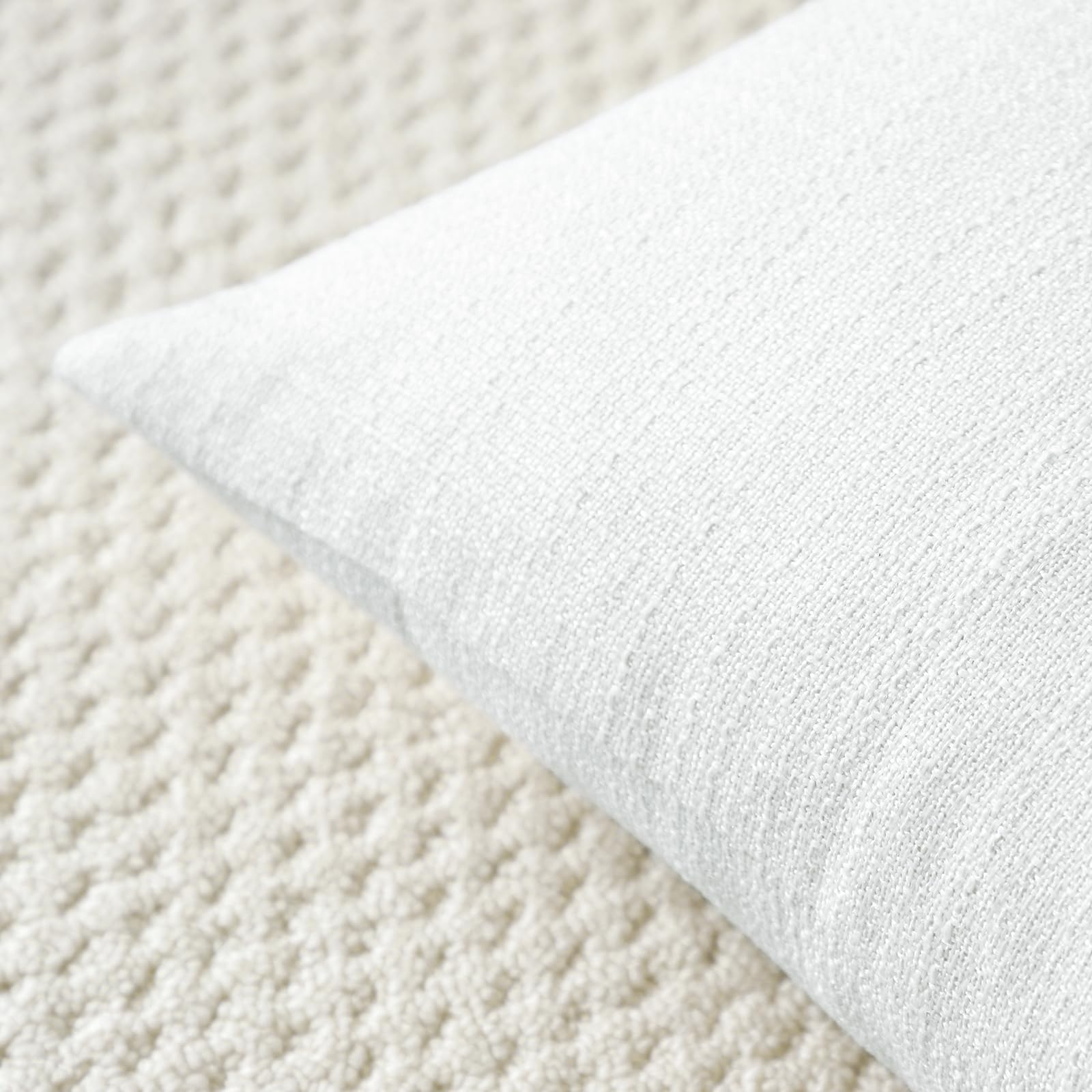 Otostar Linen Throw Pillow Covers Set Of 2 Decorative Square Pillowcases Cushion Covers 22X22 Inch For Home Decor Sofa Bedroom Car 55 X 55 Cm Pure White