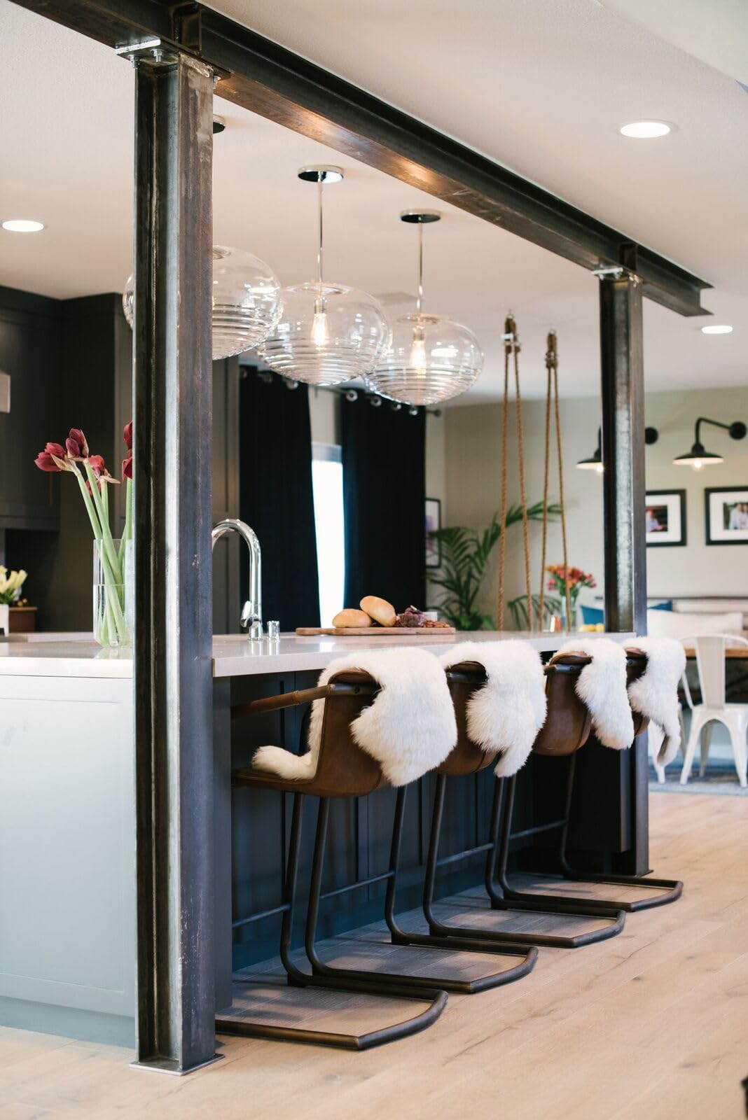 New Pacific Direct Indy Pu Leather Counter, Set Of 2 Bar & Counter Stools, Antique Cigar Brown