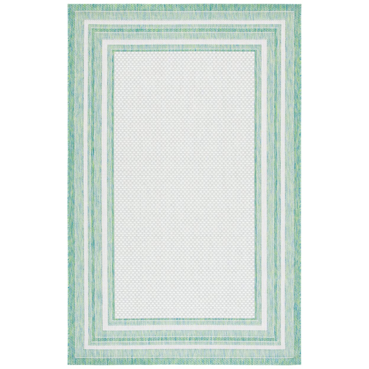 Safavieh Courtyard Collection Accent Rug - 2' X 3'7', Ivory & Green, Non-Shedding & Easy Care, Indoor/Outdoor & Washable-Ideal