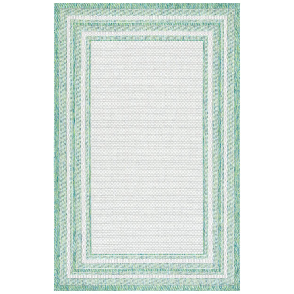 Safavieh Courtyard Collection Accent Rug - 2' X 3'7', Ivory & Green, Non-Shedding & Easy Care, Indoor/Outdoor & Washable-Ideal