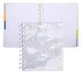 Talia Discbound Notebooks, Planner, Customizable, (Marble Flow Carrara, Letter (8.5In X 11In))