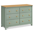 DaVinci Shea 6-Drawer Dresser in Light Sage and Honey, GREENGUARD Gold Certified