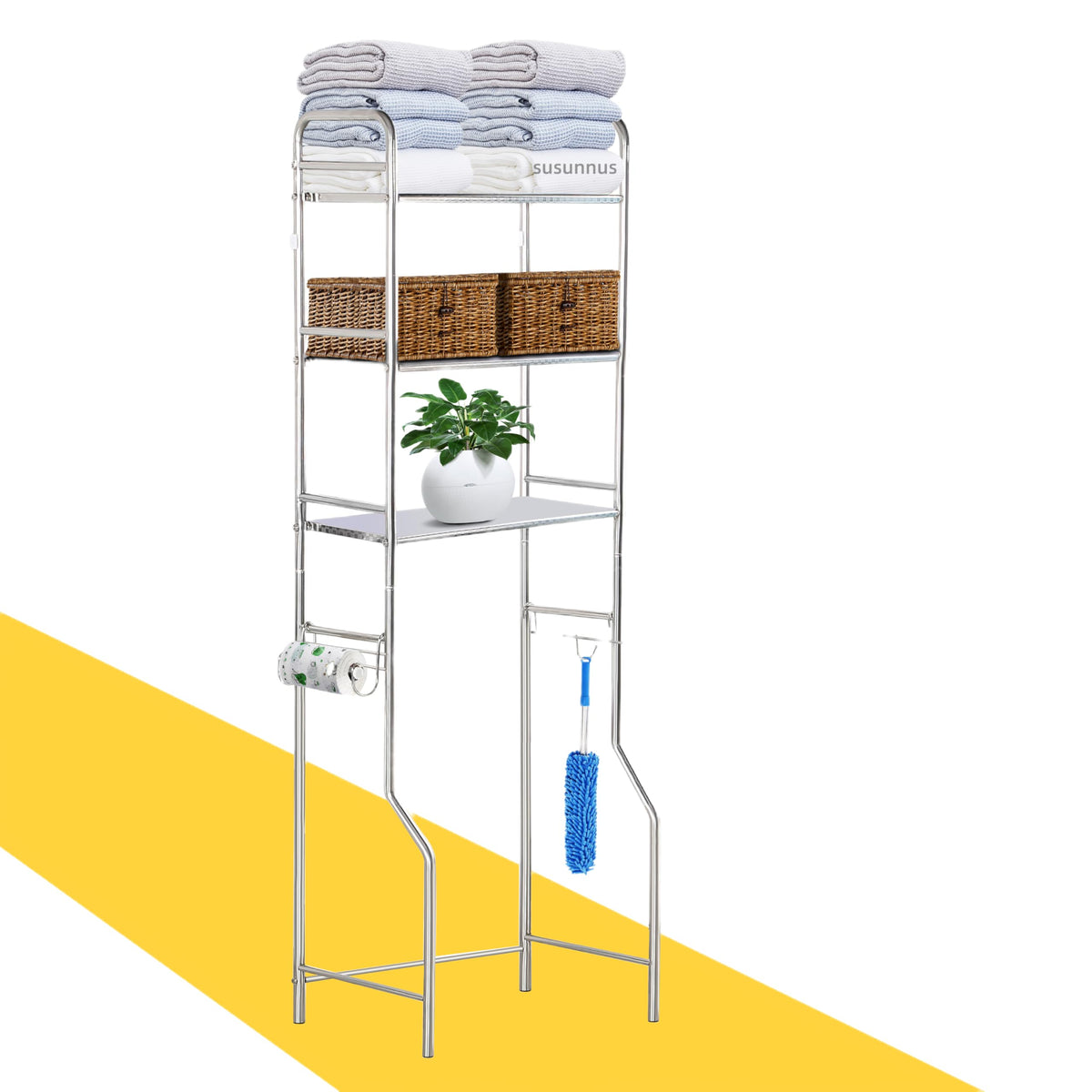 susunnus Over The Toilet Storage 3 Tier,Stainless Steel,for Toilet,Bathroom