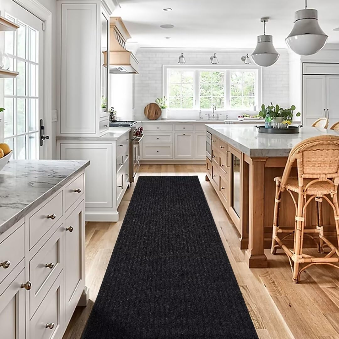 Gotohipi Runner Rug 2'x82'Indoor Outdoor Utility Carpet,Area Rugs with Non Slip Rubber Backing for Hallway Kitchen Entryway Balc