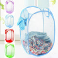 Foldable Mesh Laundry Basket mesh Organiser Nylon | Sturdy Material & Durable Handles|Netted Lightweight Laundry Bag (Assorted)
