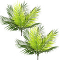 PASYOU Artificial Palm Tree, Plastic Plants Greenery Fake Tropical Shrubs Faux Big Leaves for Home Indoor Outdoor Garden DIY Bas