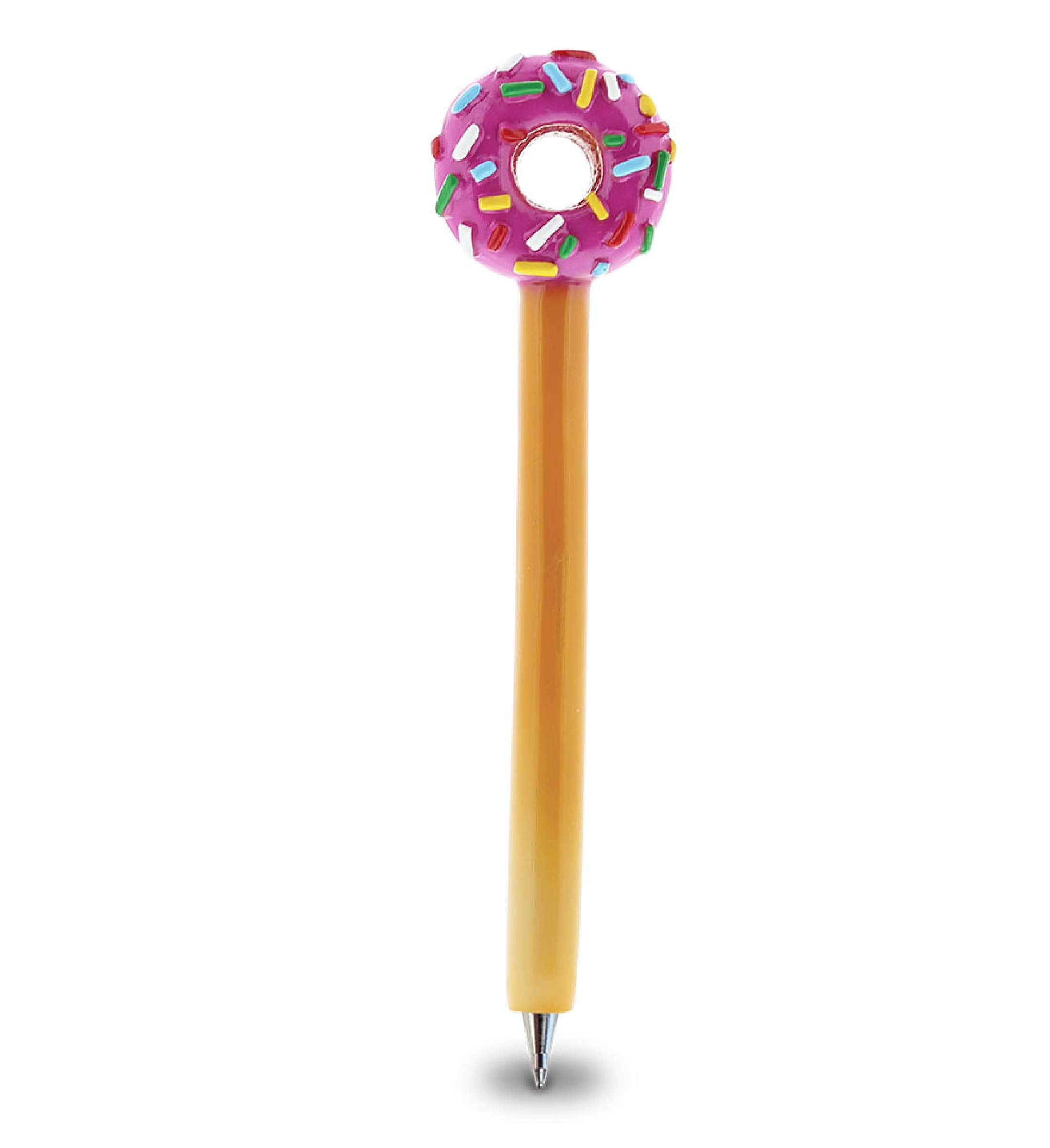 Planet Pens Pink Donut Novelty Pen - Unique Kids & Adults Ballpoint Pen, Colorful Sprinkles Sweet Treat Pen Art, Writing Pen For