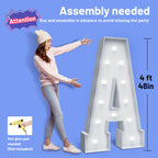 4Ft Marquee Light Up Numbers - Cool White Light Up Numbers 9 With Fixed Water Bag, Party Decoration Large Marquee Light Up Numbe