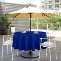 SARAFLORA Outdoor and Indoor Tablecloth -60 inch Round, Blue Wrinkle Free Washable Waterproof Table Cloth with Umbrella Hole and