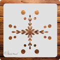 Kachi Pencil Leaf Pattern Mandala Stencils for Art and Craft Painting, Size 6 x 6 inch Reusable Stencil for Painting, Fabric, Gl