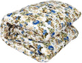 Wonderlook Single Bed Ac Blanket Dohar/Quilt Pink Flowers, Fabric  Polystar, Size 54X84 Inches  Multi Color (Blue Flower)