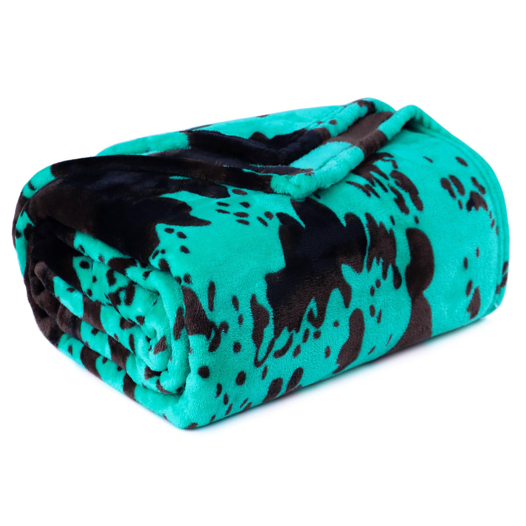 Small Fleece Blanket Teal Throw Blanket Soft Warm Turquoise Blue Blanket Cute Stuff Decor Gifts For Teen Girls Kids Women