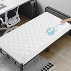 2 Pack Cot Mattress Protector Pad Waterproof Quilted, Breathable & Cooling Cot Mattress Cover Fitted For Daybed/Rollaway/Narrow