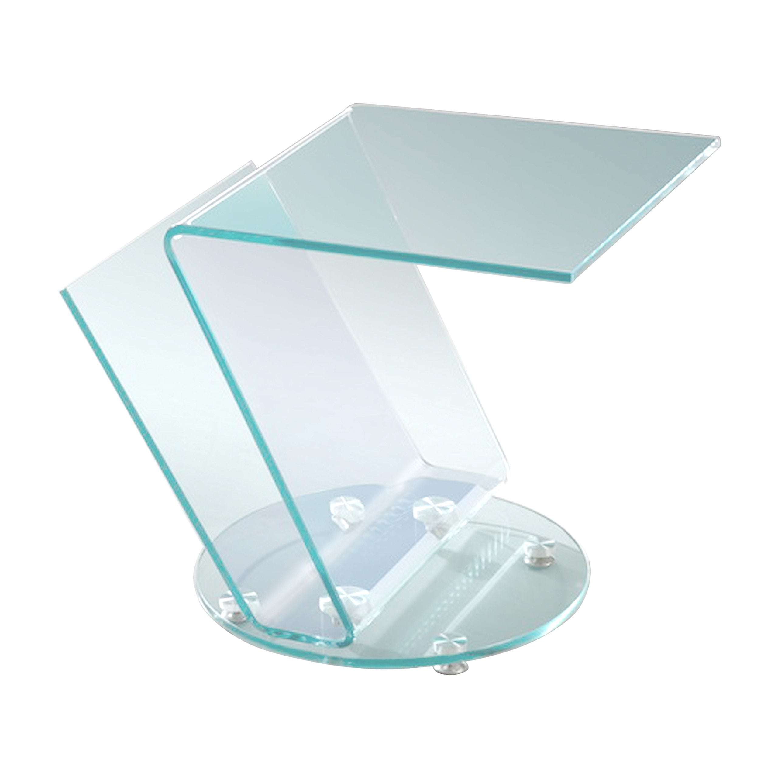 Best Master Furniture Contemporary Glass End Table