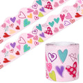 Whaline 65Ft Valentine'S Day Bulletin Board Border Love Heart Scalloped Die Cut Border Trim Roll For Home Classroom Party Wall D