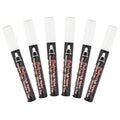 Uchida Of America White Broad Tip Chalk Marker, 6 Piece