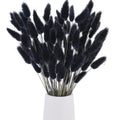 Johouse 120Pcs Black Bunny Tails Grass, 16Inch Dried Pampas Grass Decor, Boho Flowers Home Table Decor, Fall Decor Wedding Decor