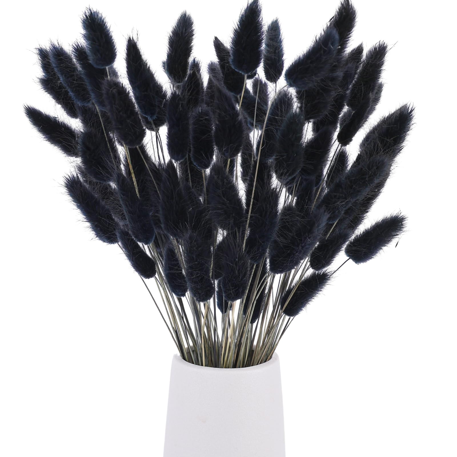 Johouse 120Pcs Black Bunny Tails Grass, 16Inch Dried Pampas Grass Decor, Boho Flowers Home Table Decor, Fall Decor Wedding Decor