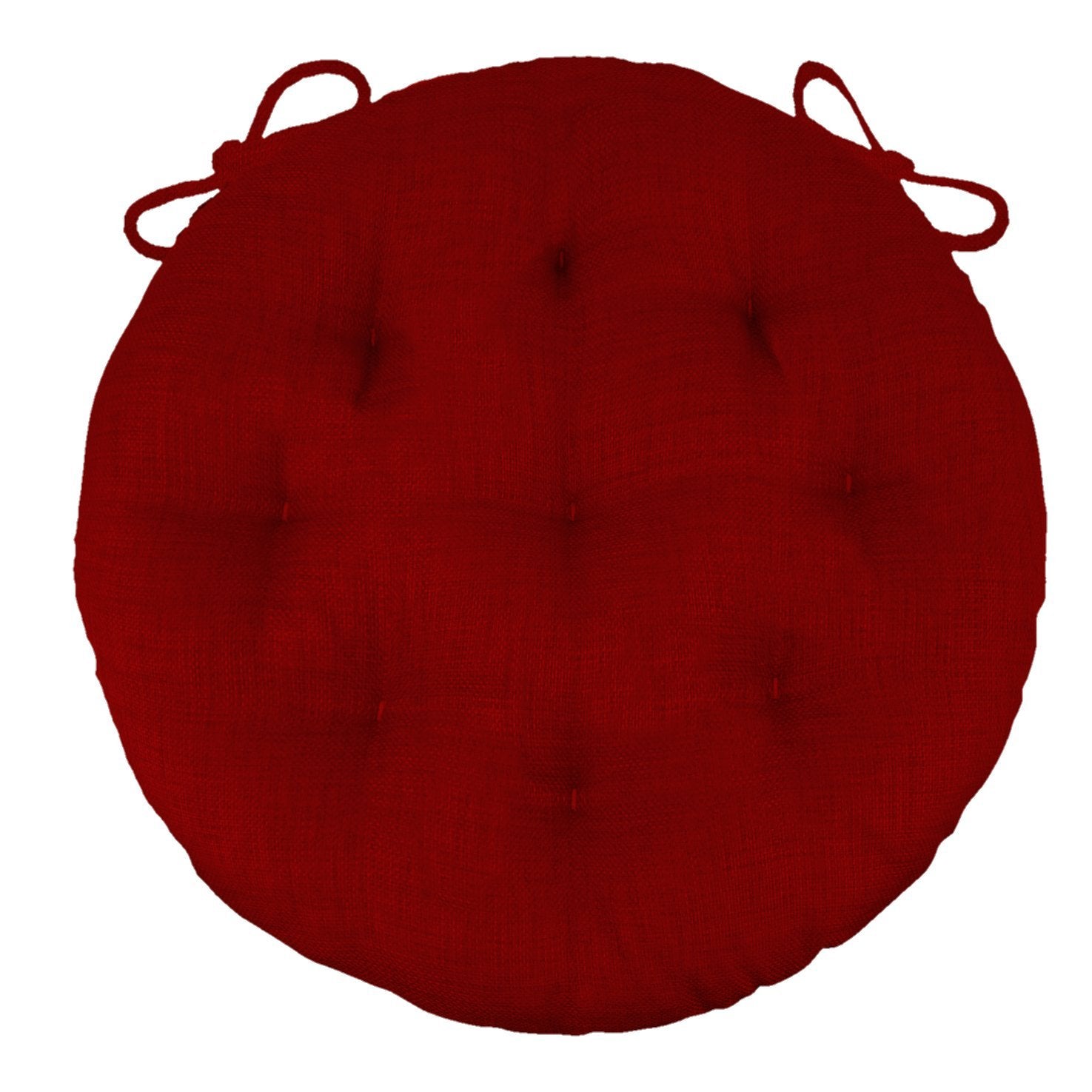 Barnett Home Decor 16' Round Chair Cushion - Rave Red - Indoor/Outdoor Bistro Chair Cushions Fade Resistant, Weather Resistant,