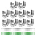 uxcell 10 Pcs 38mm / 11/2 Inch Closet Rod Bracket Stainless Steel UShaped Rod Socket Flange Closet Rod Holder for Closet Rod,